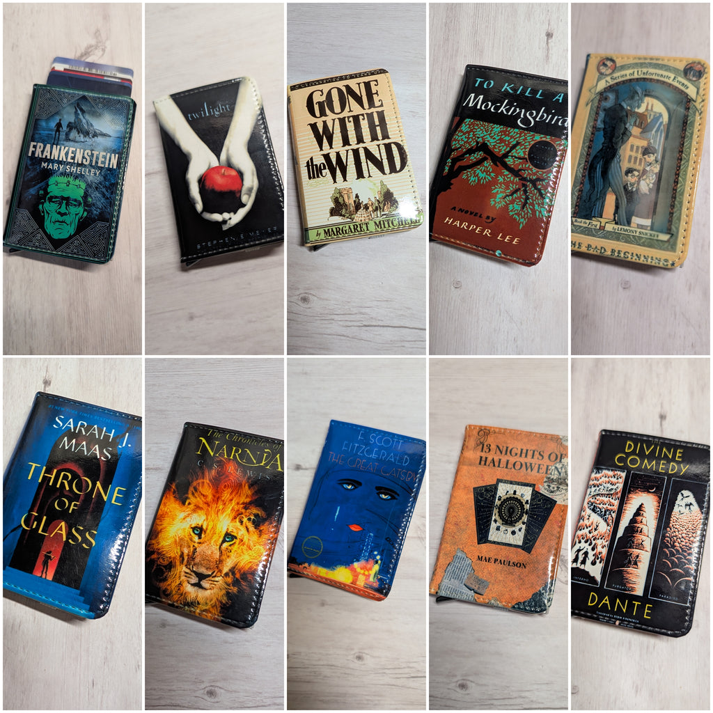 Custom Favorite Book or Novel Card Holder RFID Blocking Wallet
