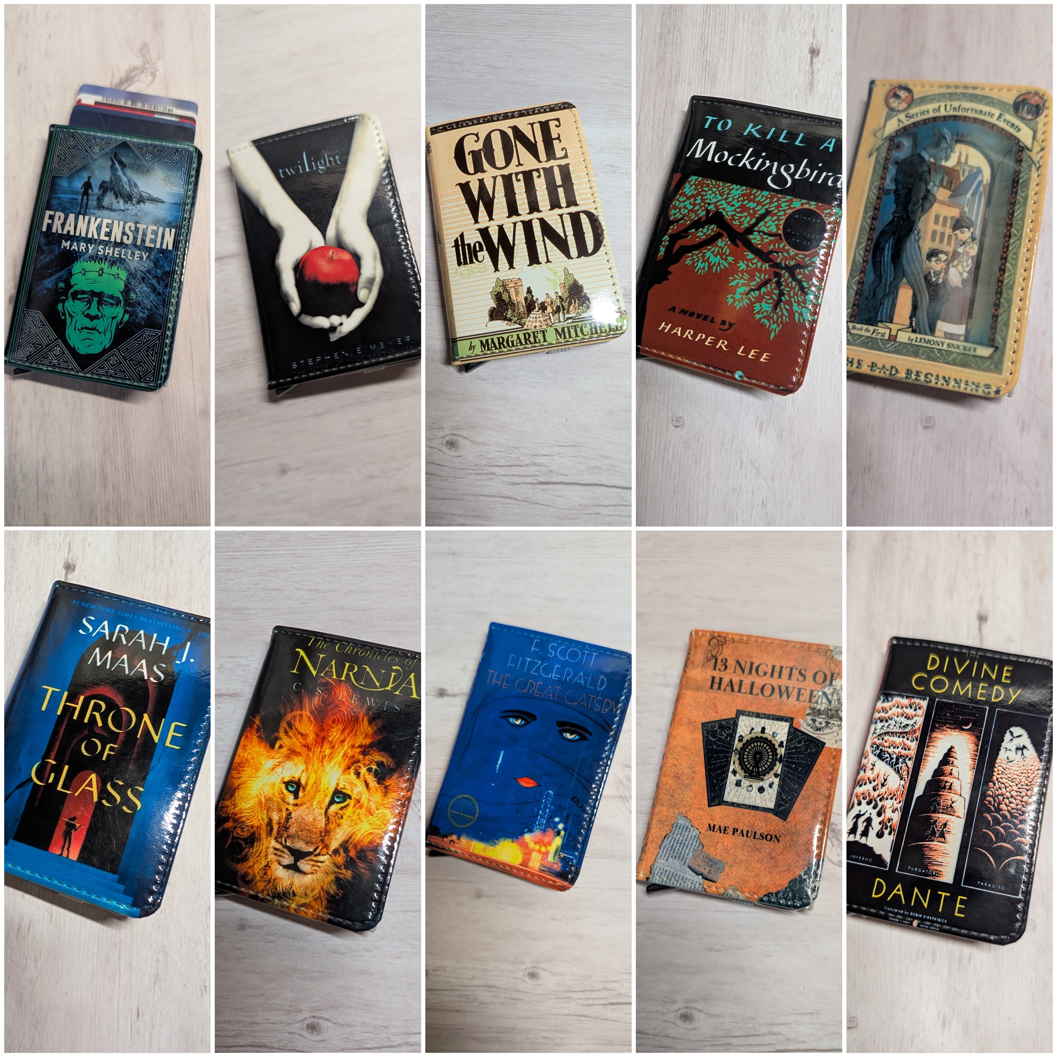 Custom Favorite Book or Novel Card Holder RFID Blocking Wallet