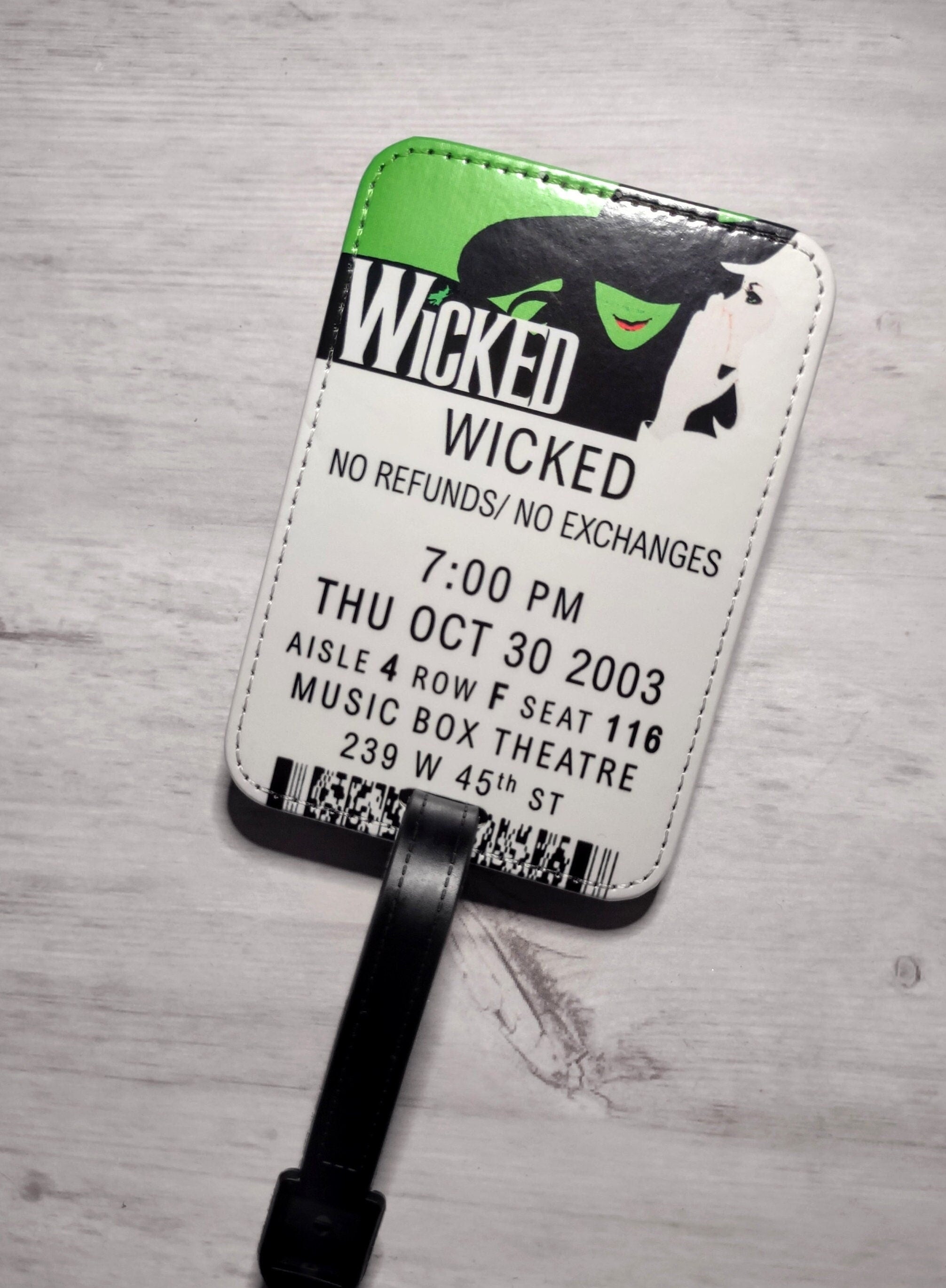 Wicked Broadway Ticket Luggage Tag