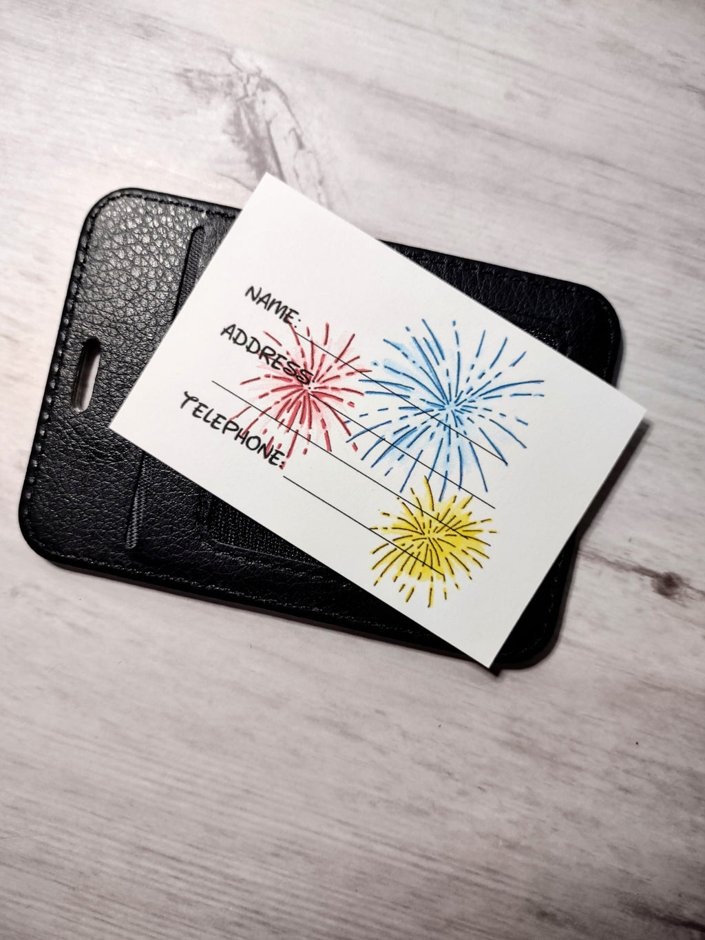 Sparkle Trip Announcement Ticket Luggage Tag