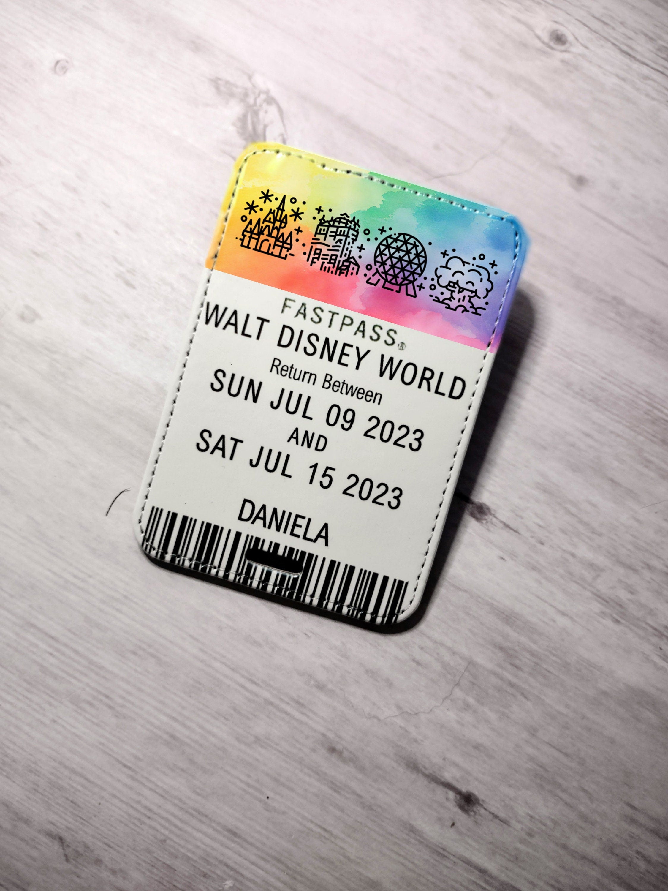 Sparkle Trip Announcement Ticket Luggage Tag