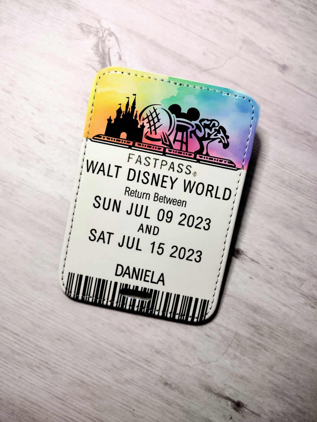Layered Sketch Trip Announcement Ticket Luggage Tag