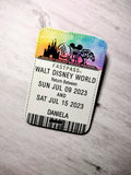 Layered Sketch Trip Announcement Ticket Luggage Tag
