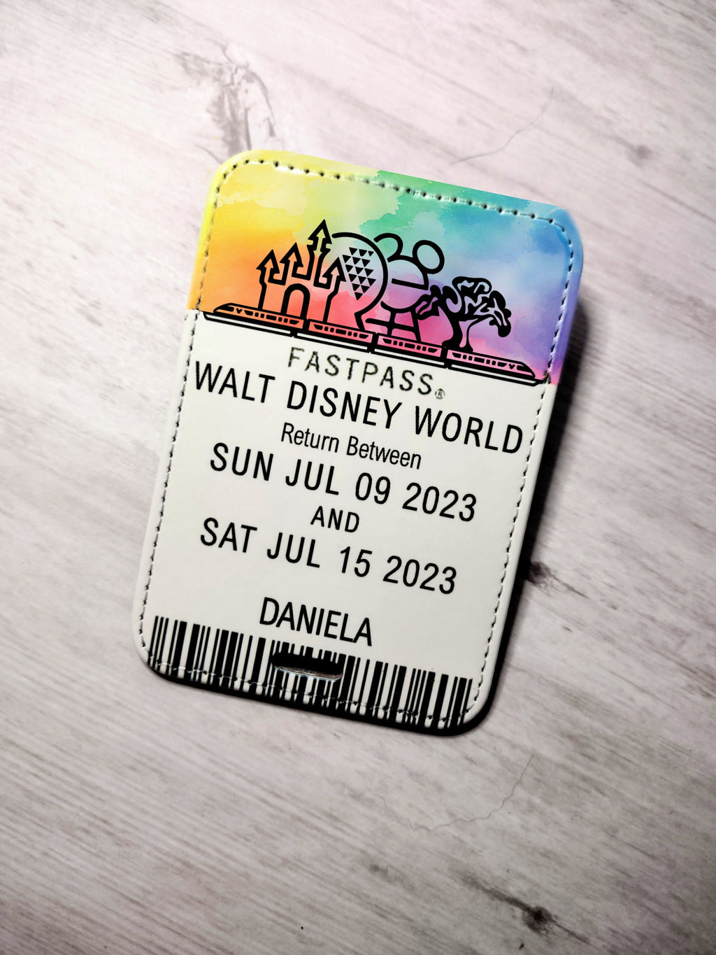 Geometric Announcement Ticket Luggage Tag