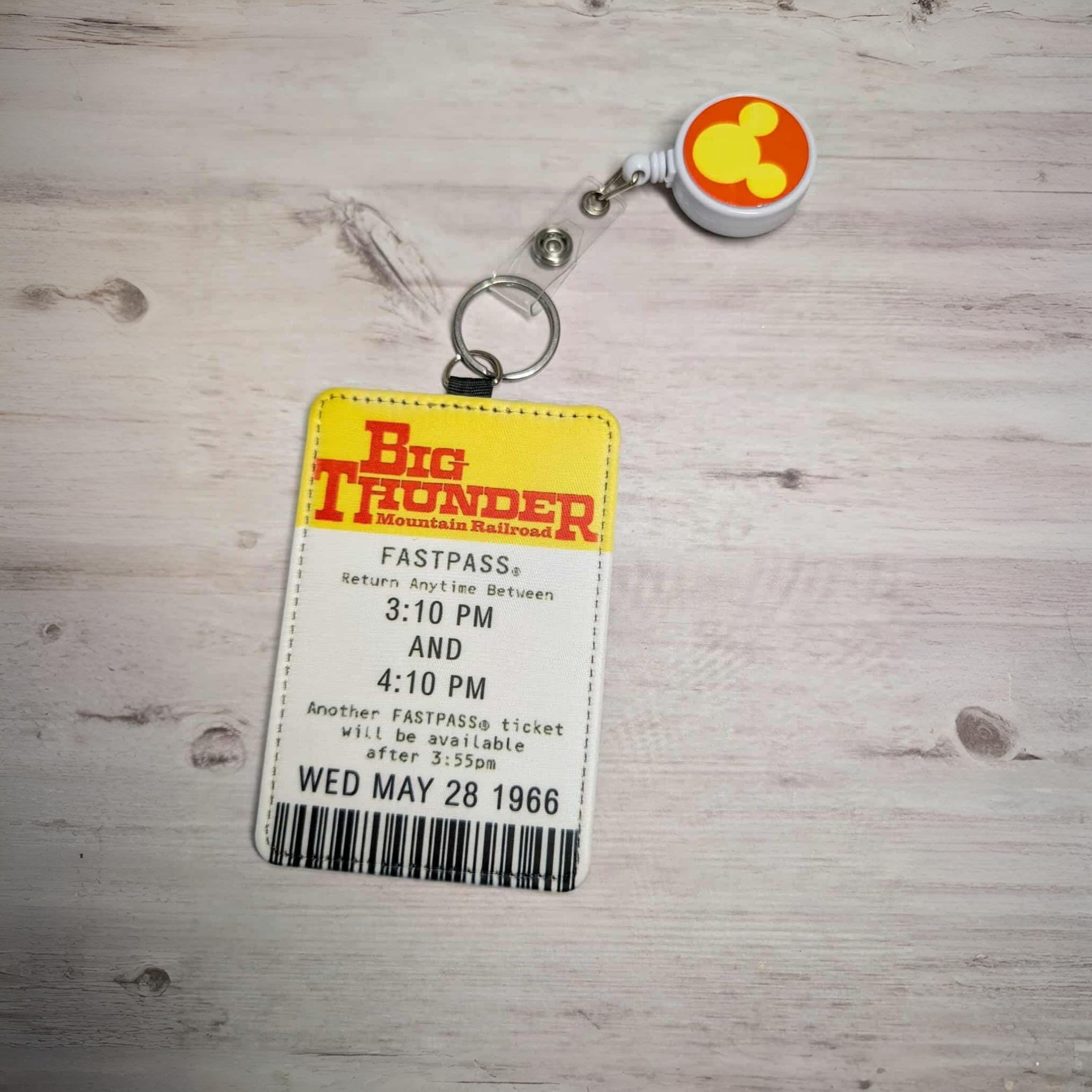 Big Thunder Mountain Railroad FastPass ID Card Holder with Badge Reel