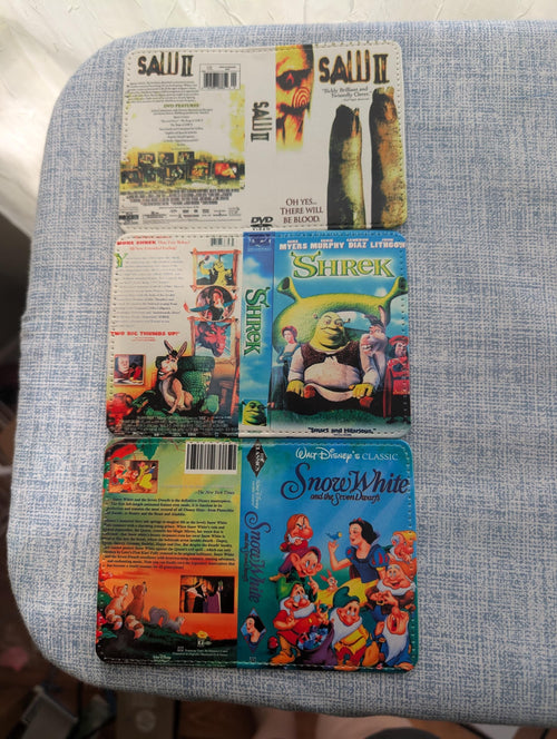 Custom Favorite Movie VHS or DVD Card Holder RFID Blocking Wallet