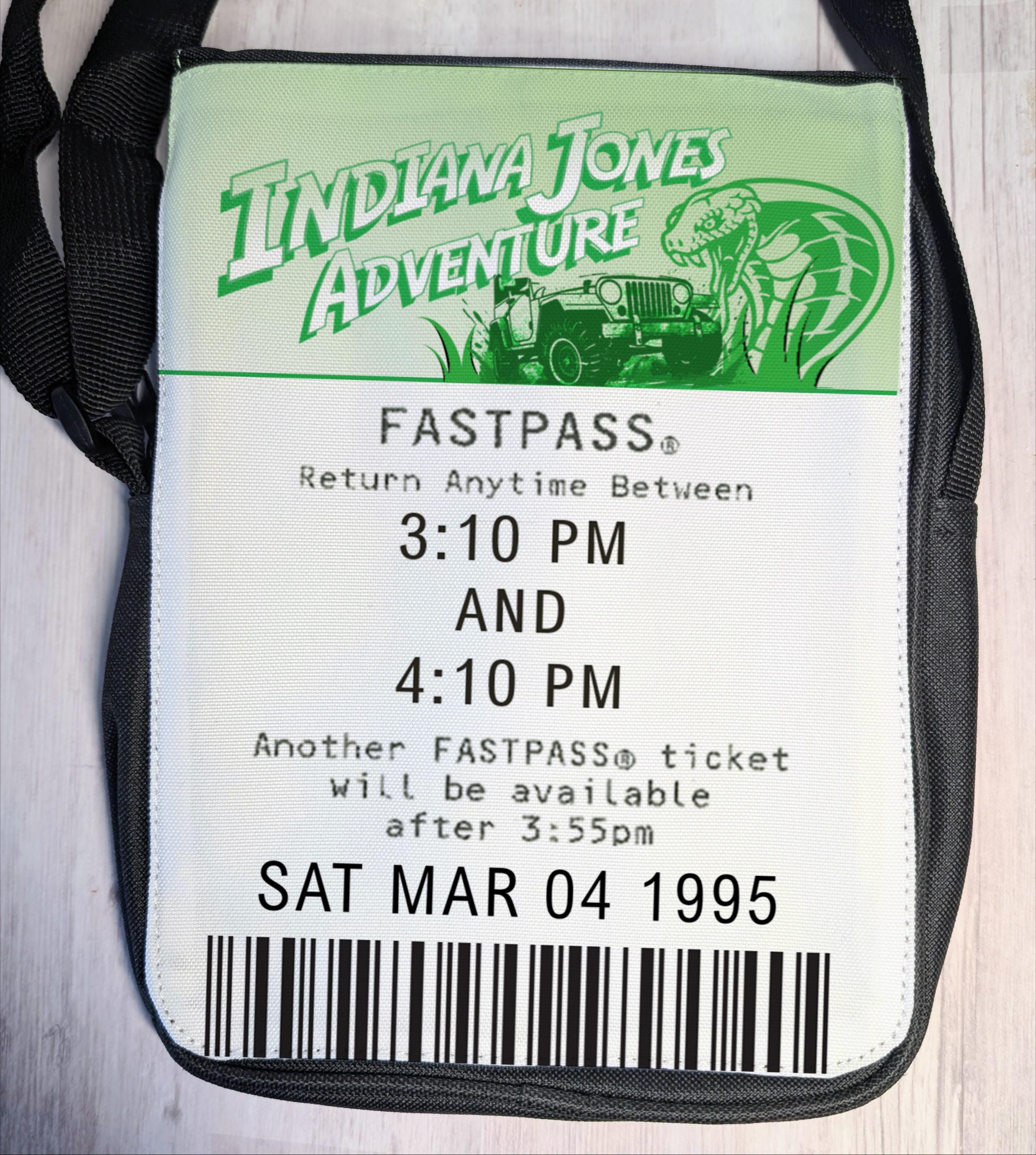 Indiana Jones Adventure ride FastPass Crossbody Purse