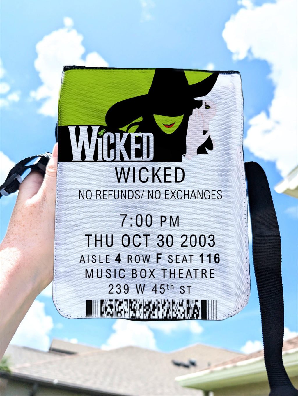 Wicked Broadway Tickets Crossbody Purse