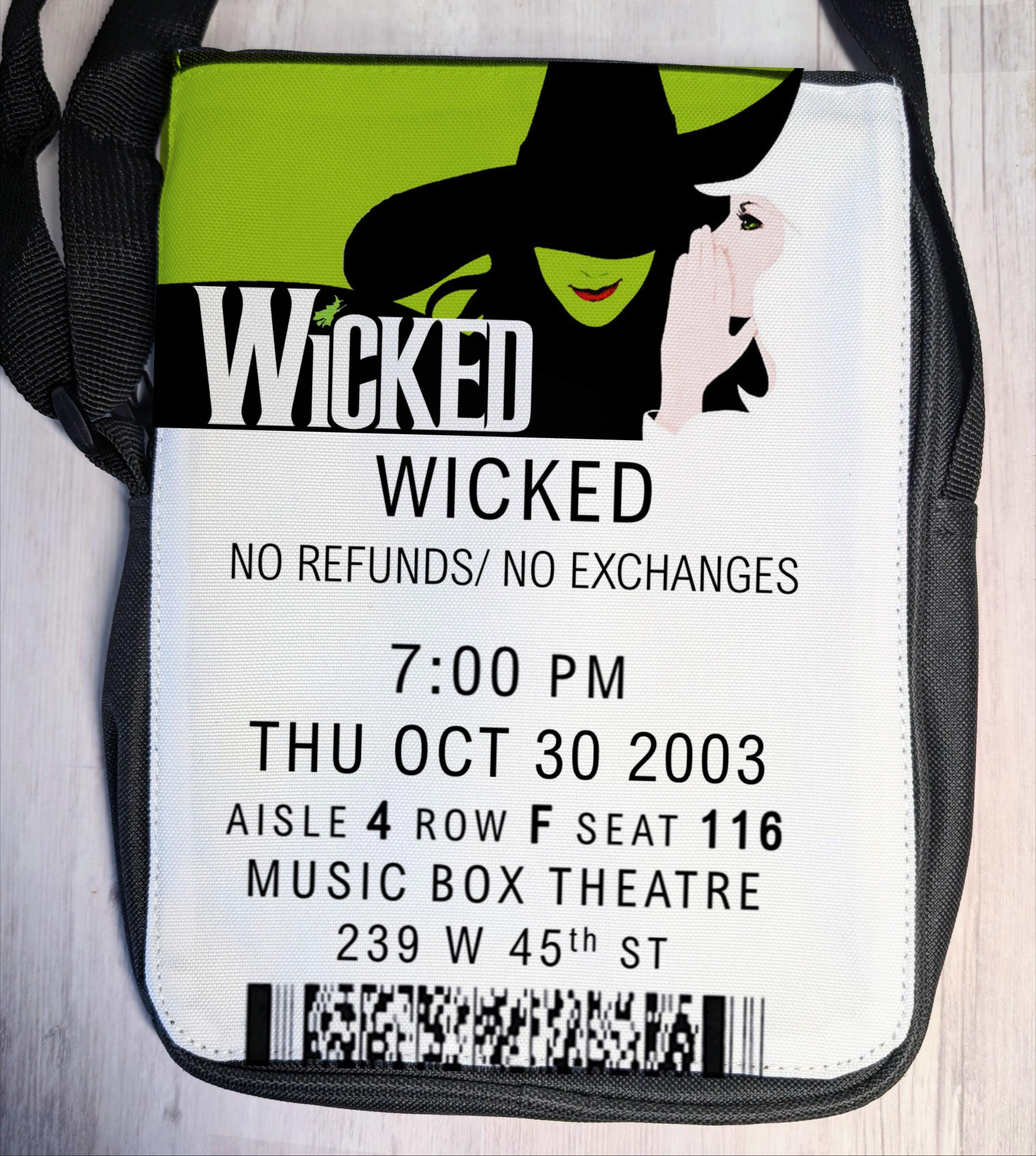 Wicked Broadway Tickets Crossbody Purse