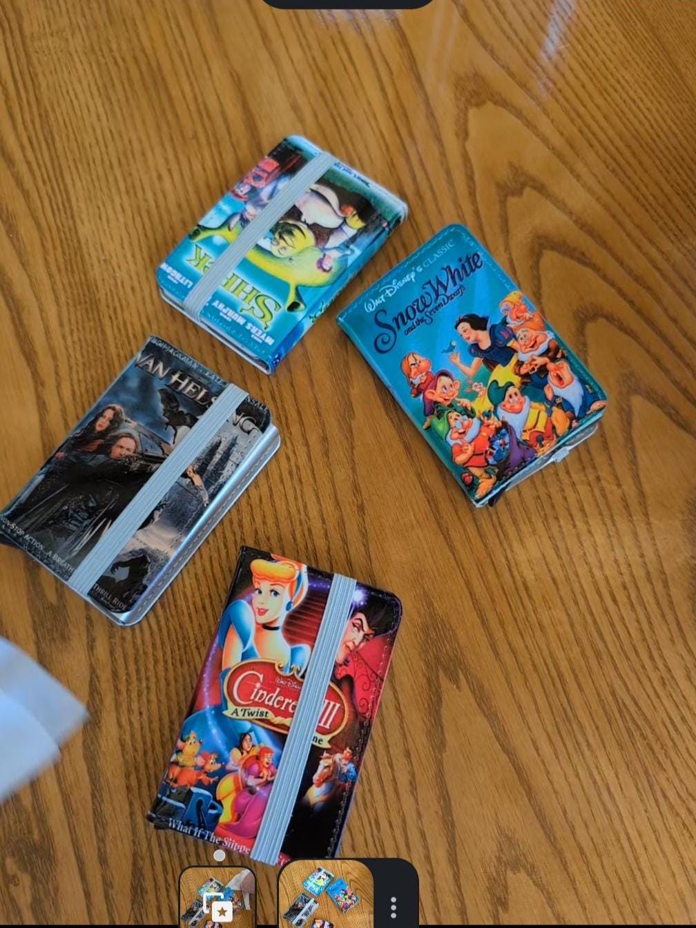 Custom Favorite Movie VHS or DVD Card Holder RFID Blocking Wallet