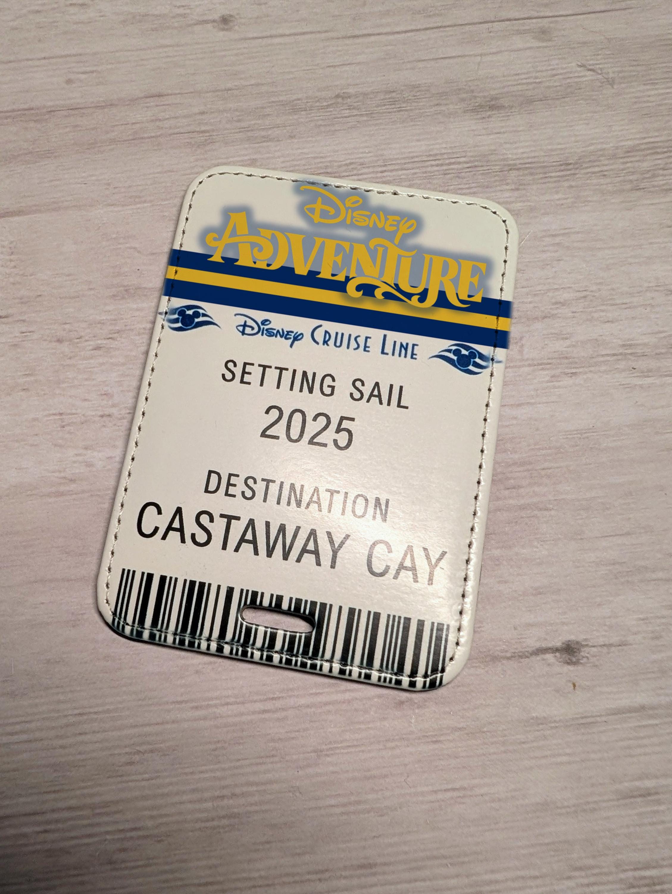 Disney Cruise Adventure Trip Announcement Ticket Luggage Tag
