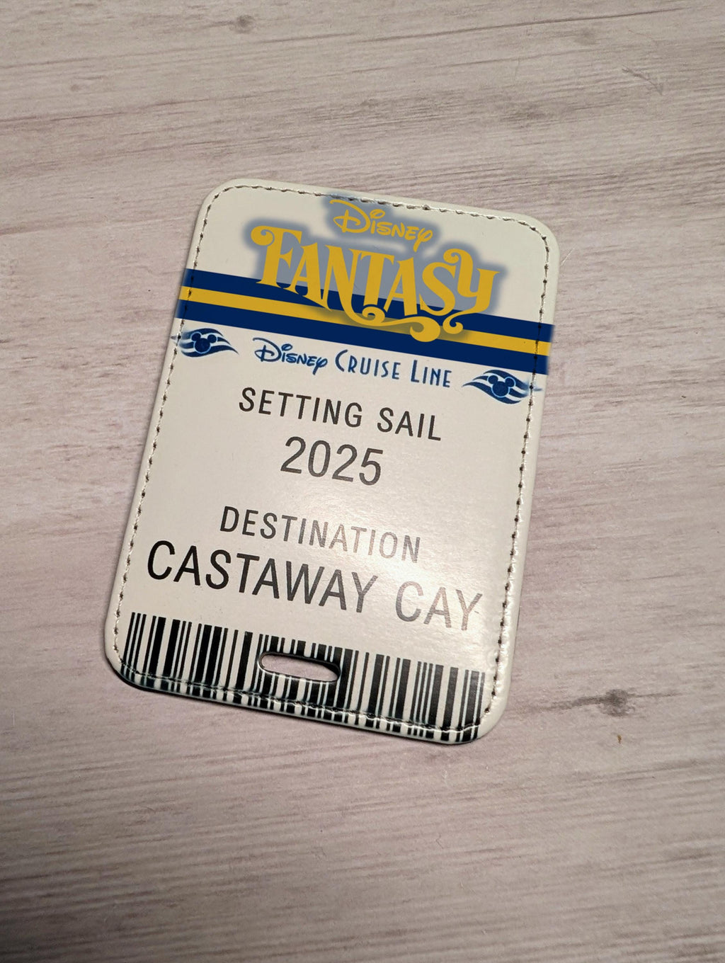 Disney Cruise Fantasy Trip Announcement Ticket Luggage Tag