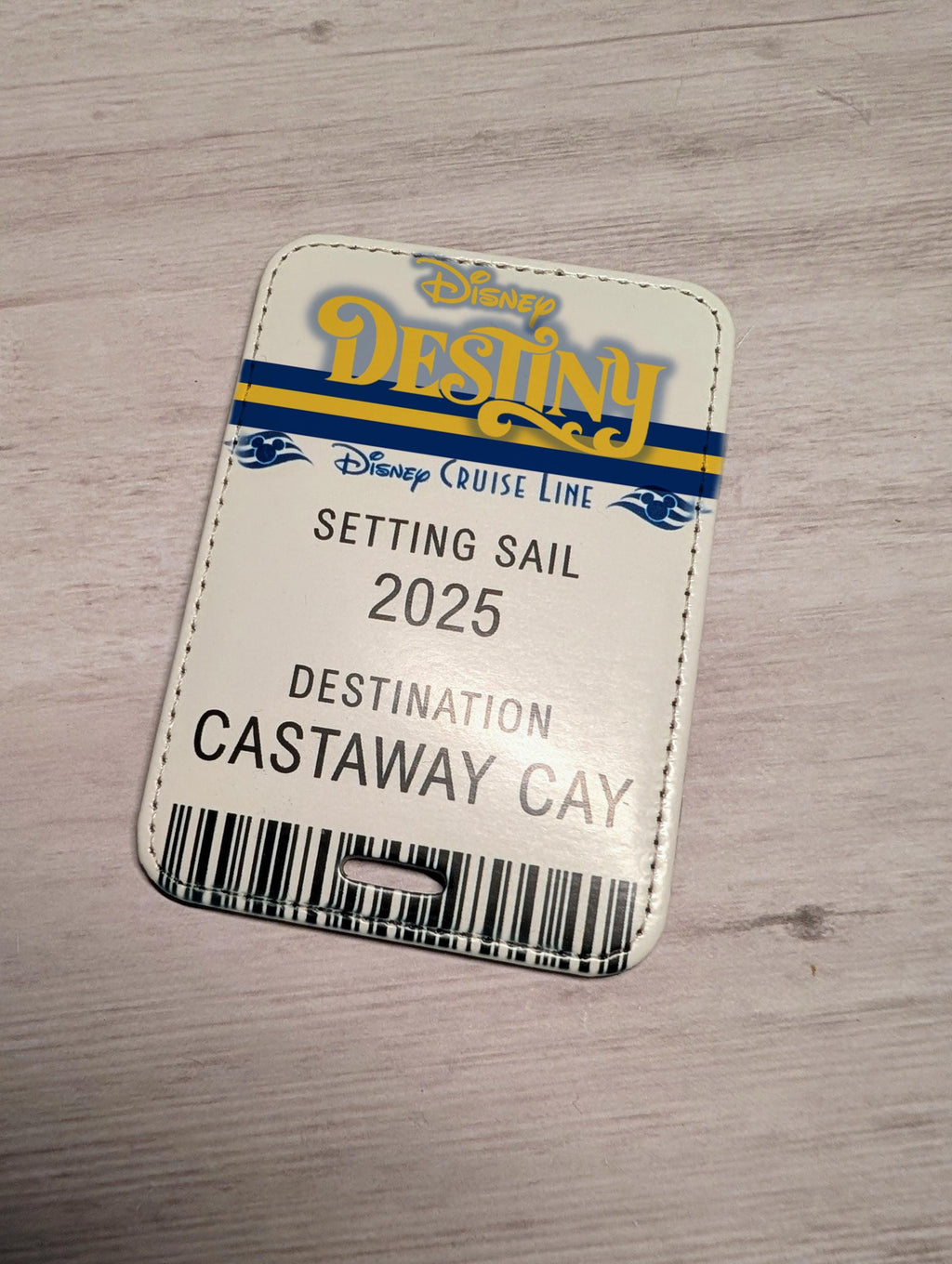Disney Cruise Destiny Trip Announcement Ticket Luggage Tag