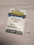 Disney Cruise Destiny Trip Announcement Ticket Luggage Tag