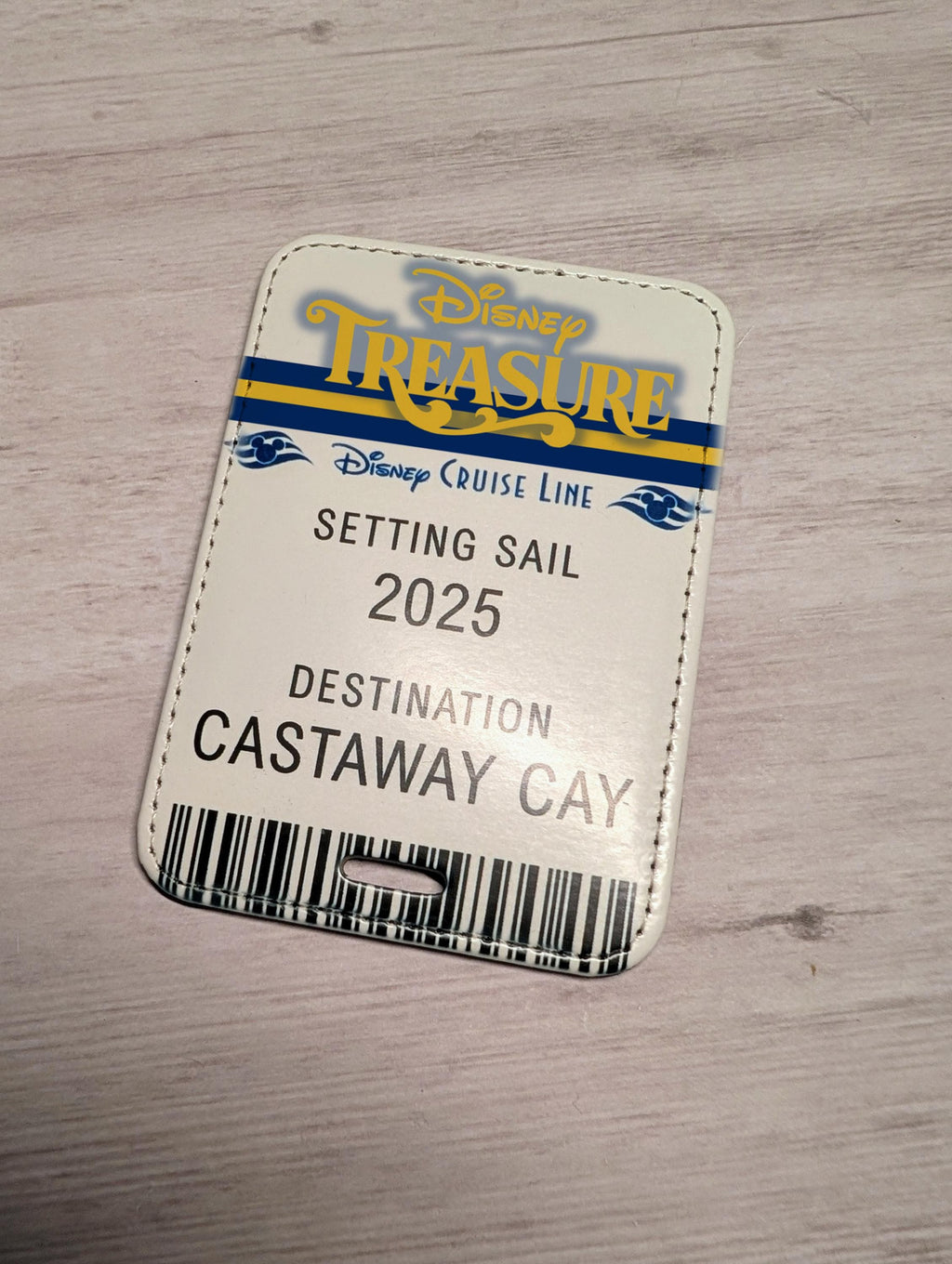 Disney Cruise Treasure Trip Announcement Ticket Luggage Tag