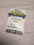 Disney Cruise Treasure Trip Announcement Ticket Luggage Tag