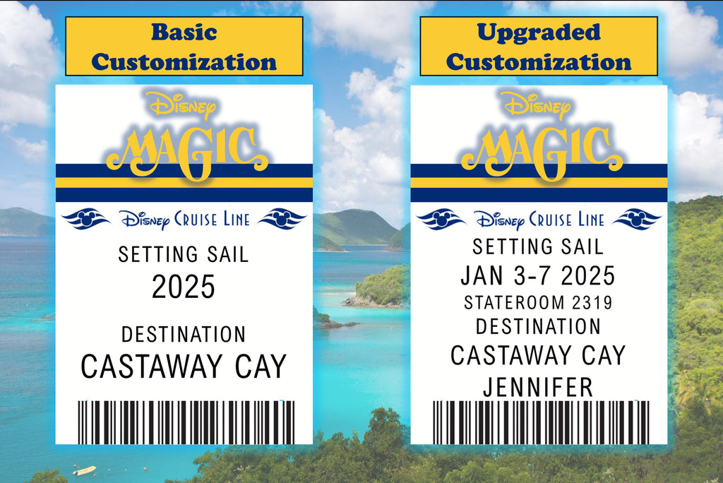 Disney Cruise Adventure Trip Announcement Ticket Luggage Tag