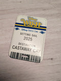 Disney Cruise Wish Trip Announcement Ticket Luggage Tag
