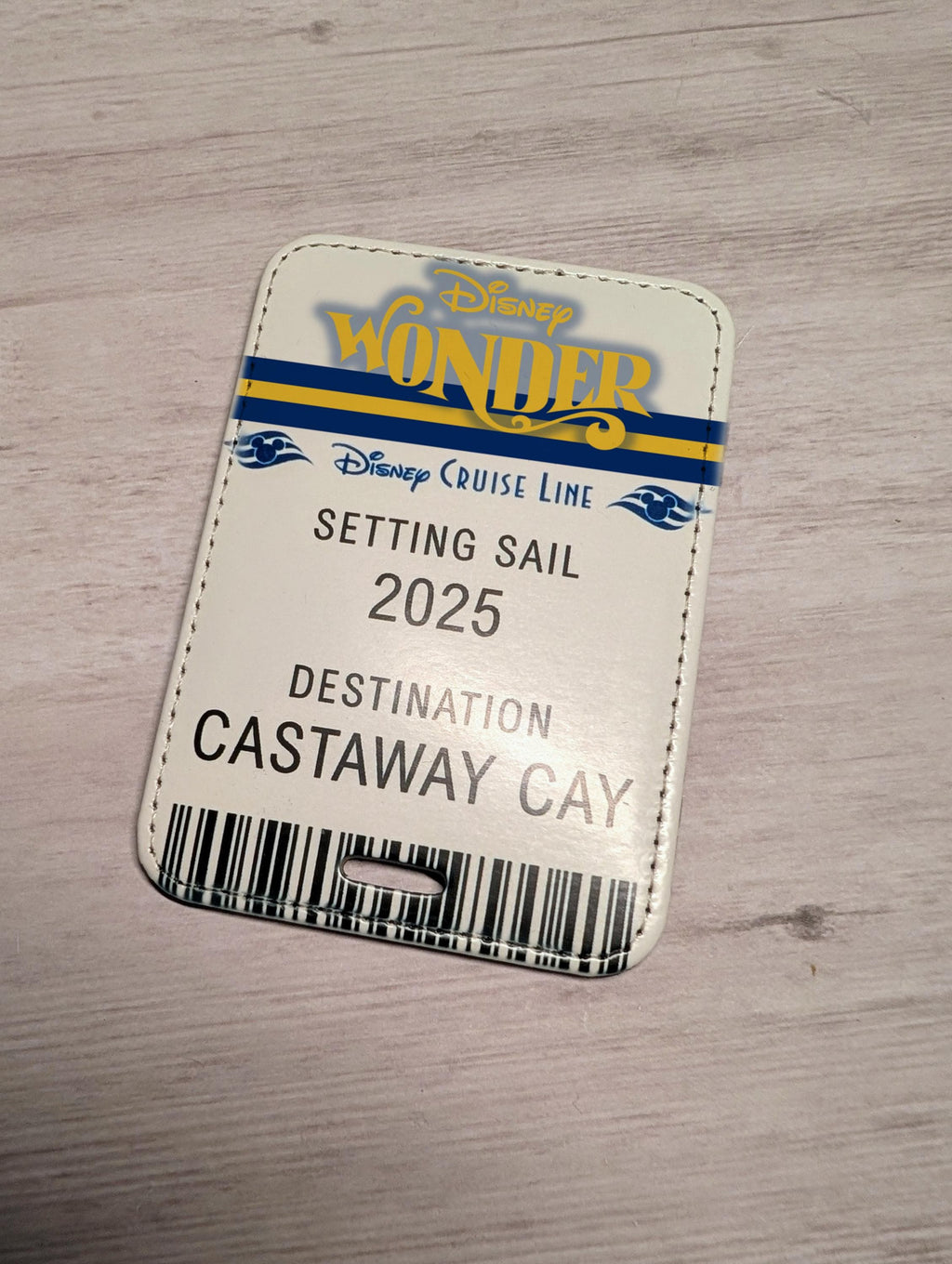 Disney Cruise Wonder Trip Announcement Ticket Luggage Tag