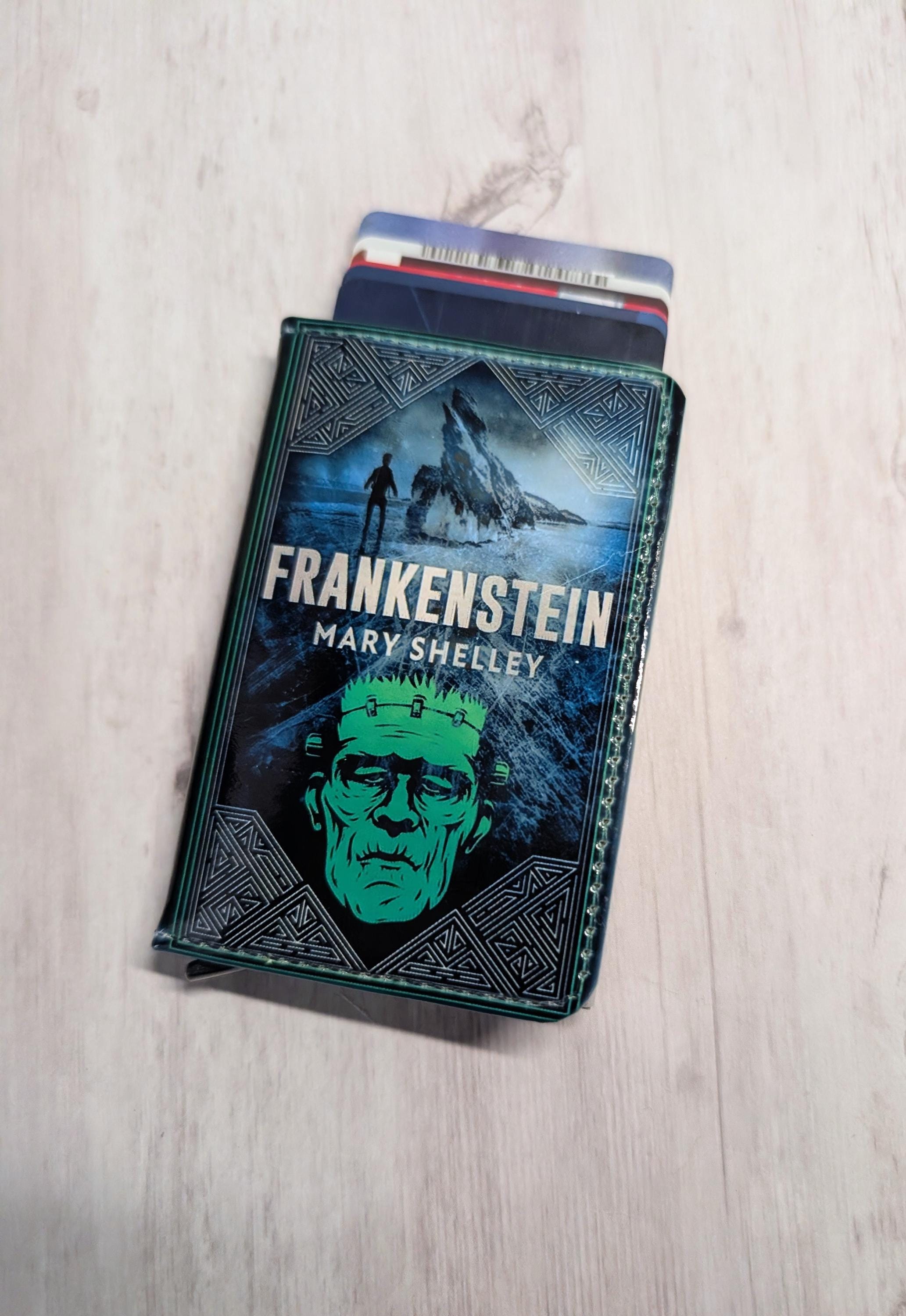 Gothic Horror Literature Custom Favorite Book or Novel Card Holder RFID Blocking Wallet Frankenstein Dracula Edgar Allen Poe