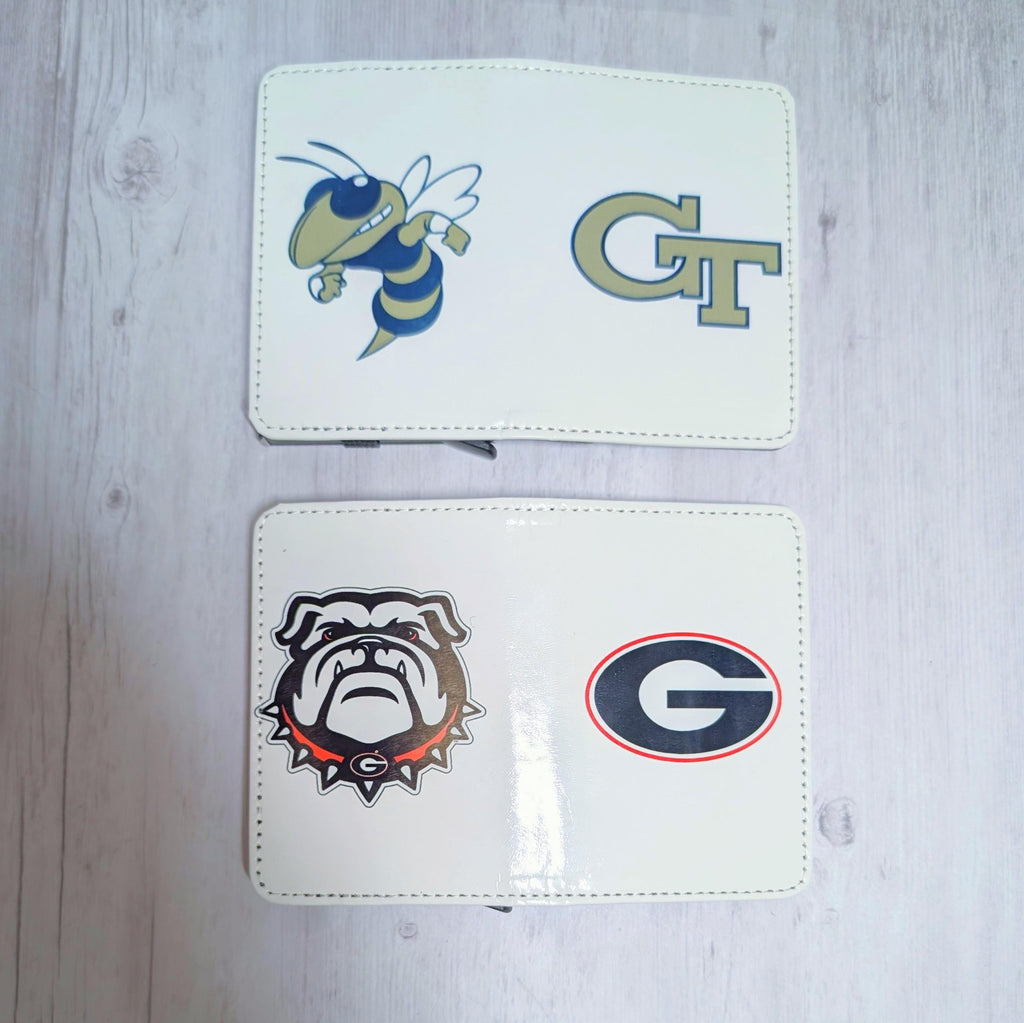 Custom Graduation or Favorite Team College RFID blocking cardholder Wallet for Doctors or Graduates