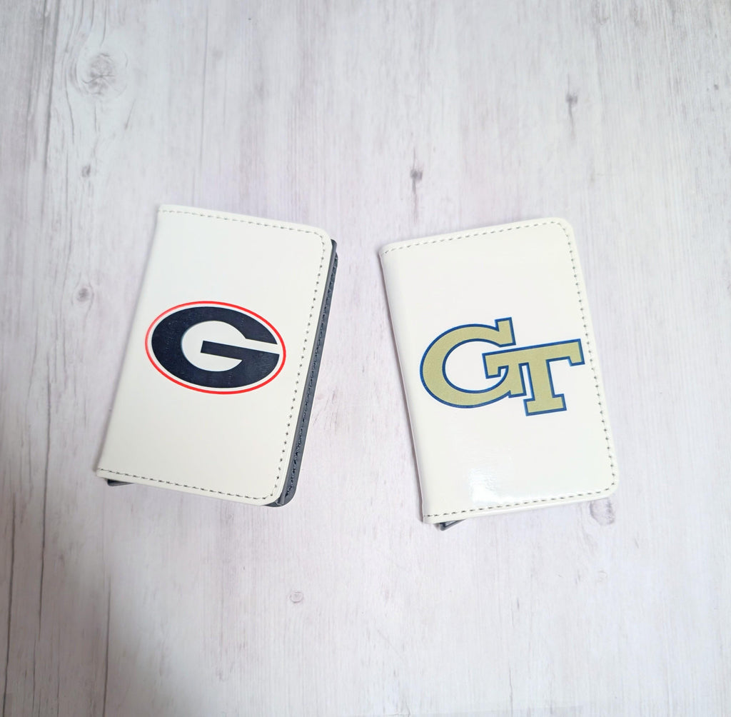 Custom Graduation or Favorite Team College RFID blocking cardholder Wallet for Doctors or Graduates