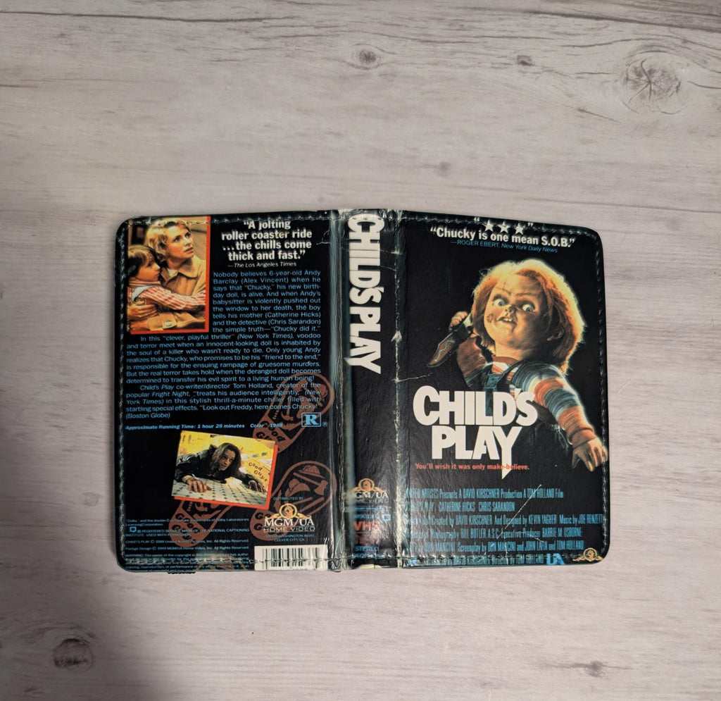 Custom Favorite Horror Movie VHS or DVD Card Holder RFID Blocking Wallet