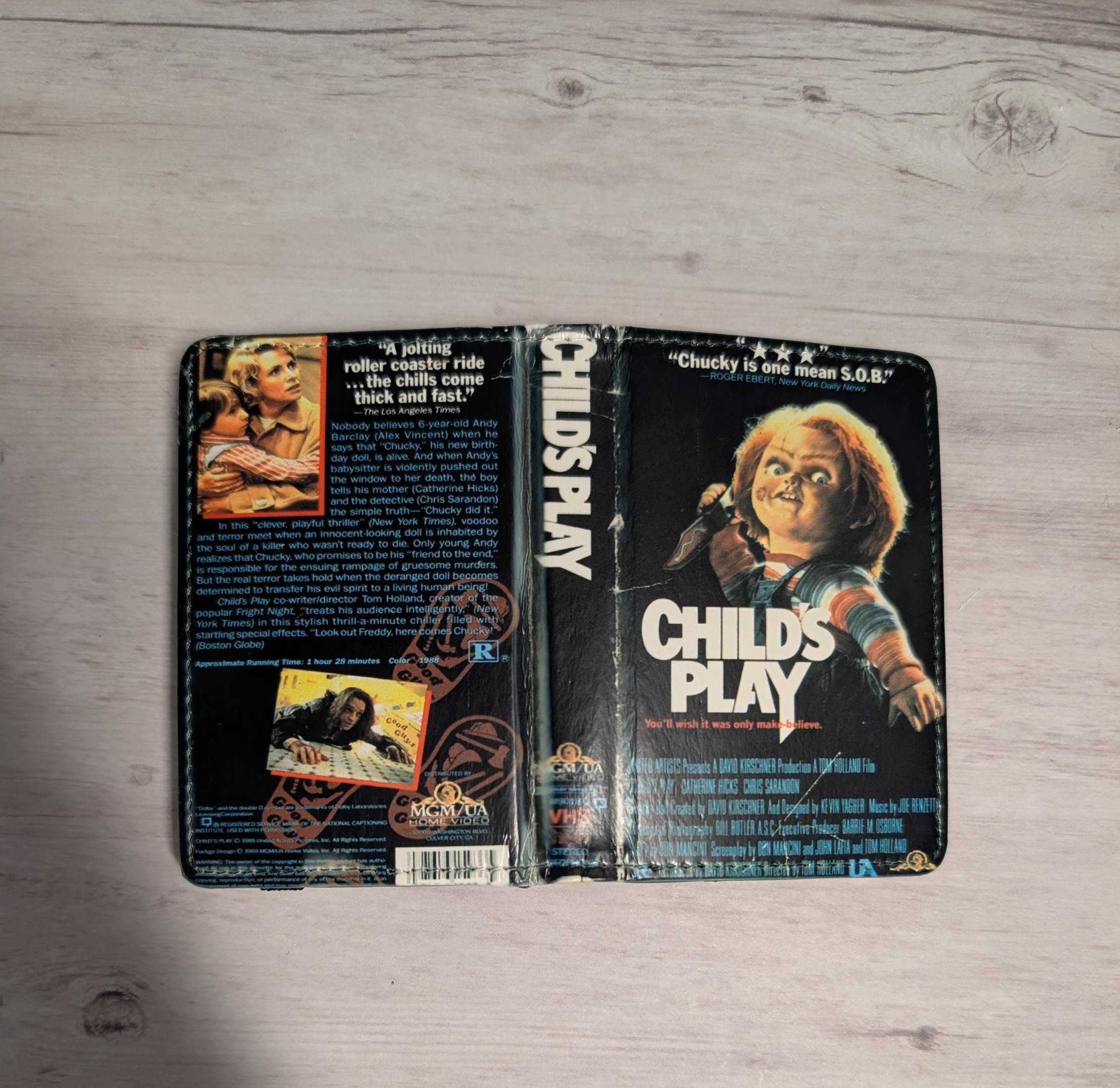 Custom Favorite Horror Movie VHS or DVD Card Holder RFID Blocking Wallet