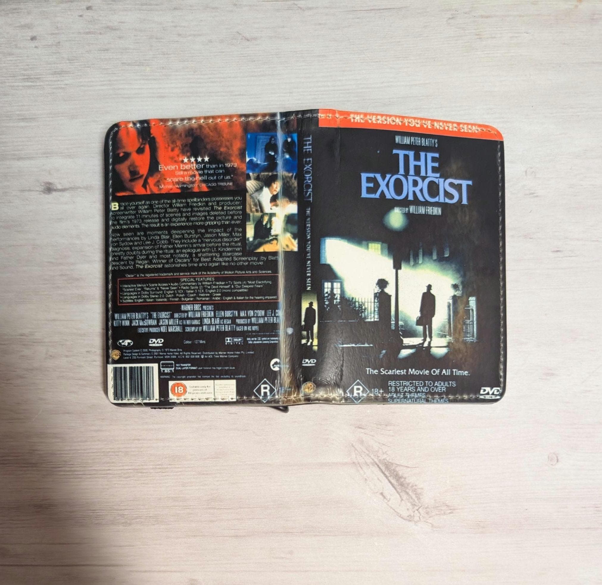 Custom Favorite Horror Movie VHS or DVD Card Holder RFID Blocking Wallet