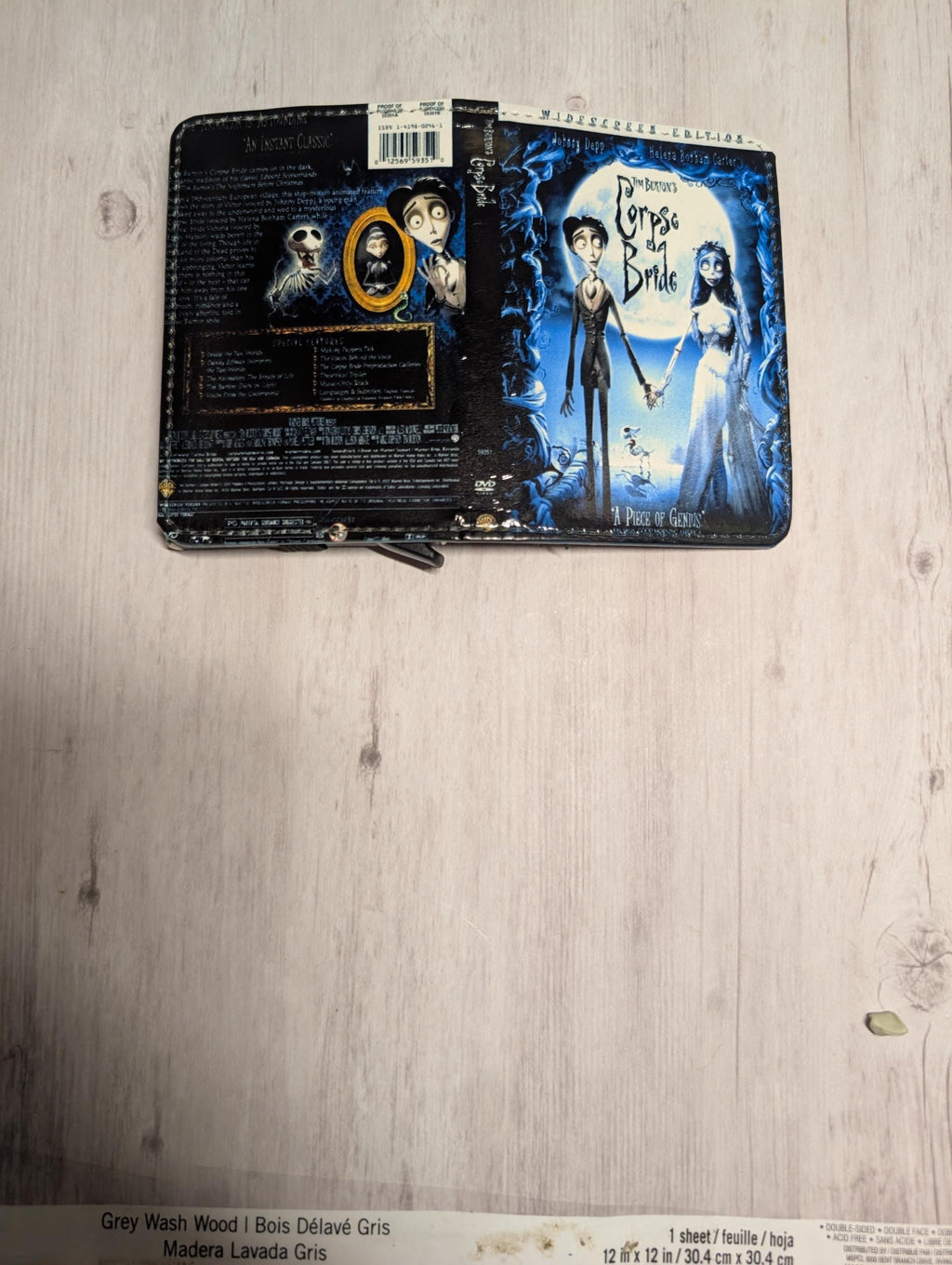 Tim Burton Movie VHS DVD Custom Card Holder RFID Blocking Wallet
