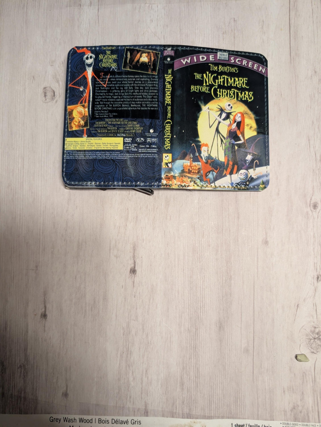 Tim Burton Movie VHS DVD Custom Card Holder RFID Blocking Wallet