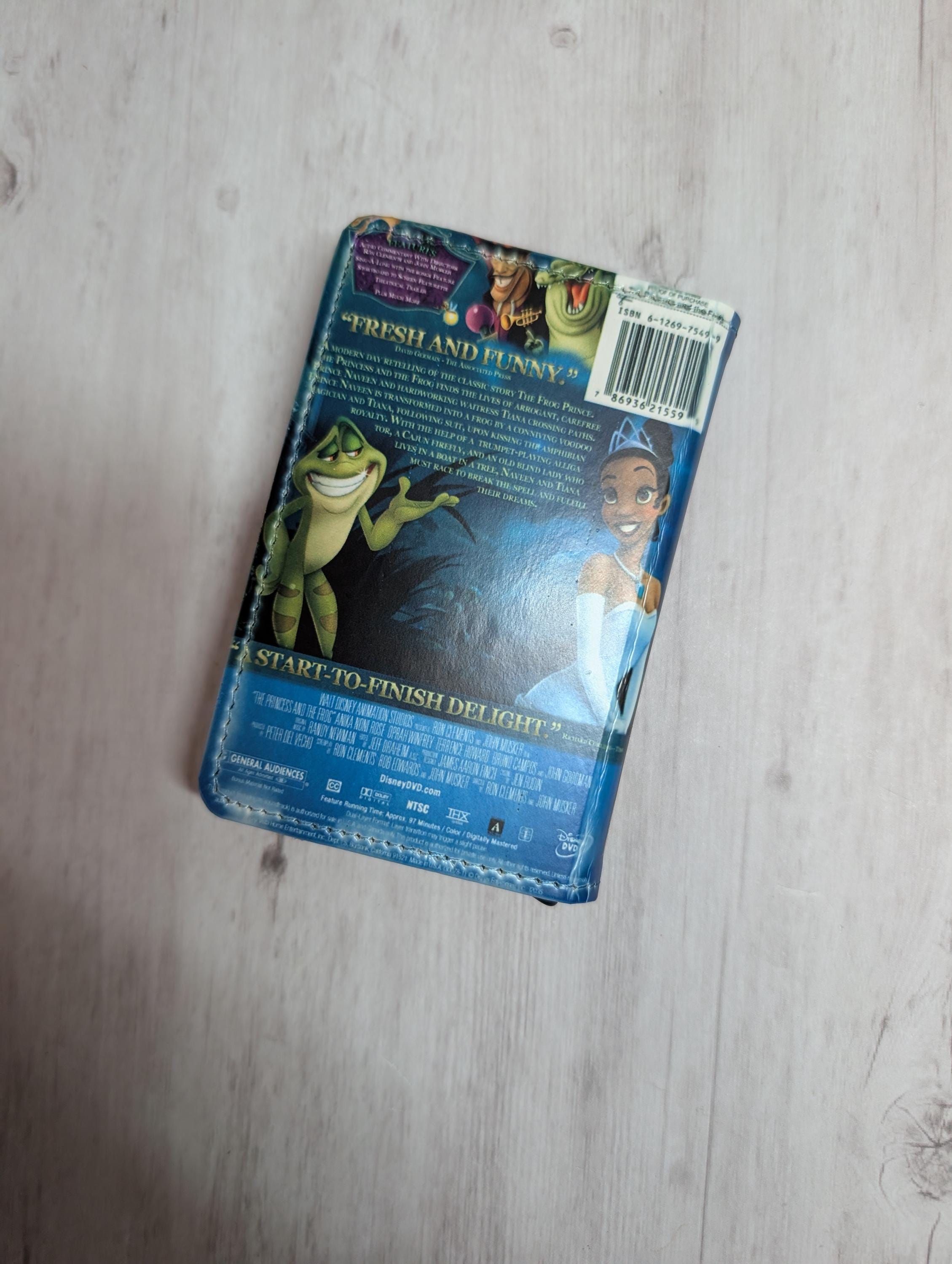 Princess and the Frog VHS DVD Custom Card Holder RFID Blocking Wallet